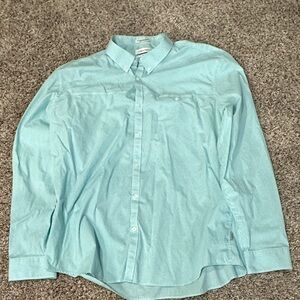 Calvin Klein Aqua Casual Button-Down Shirt
